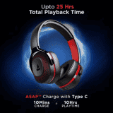 boAt Rockerz 425 Bluetooth Wireless Headphones |  Mic Signature Sound | Active Black