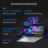 ASUS Vivobook 16X Gaming Laptop |  Intel Core i5 12th Gen 12500H | 16 GB | 512 GB SSD | 4 GB Graphics | NVIDIA GeForce RTX 3050 | 16 Inch |  Cool Silver | K3605ZC-RP587WS