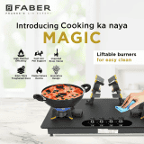 Faber Magiclift Automatic Hob | Toughened Glass Top | 4 Burner | HT904