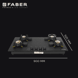Faber Magiclift Automatic Hob | Toughened Glass Top | 4 Burner | HT904