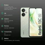 REDMI 13C 5G | 6GB | 128GB | Startrail Green