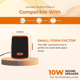 Lapcare Twiny 2 Computer Speaker | Orange | LUS-204