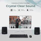 Lapcare Twiny 2 Computer Speaker | Grey | LUS-204