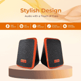 Lapcare Twiny 2 Computer Speaker | Orange | LUS-204