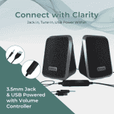 Lapcare Twiny 2 Computer Speaker | Grey | LUS-204