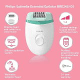 Philips Corded Compact Epilator | shaver and epilator for gentle hair removal at home | BRE245/00