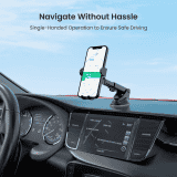 Portronics Clamp M3 Car Mobile Phone Holder | Stand for Dashboard & Windshield | Black