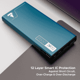 boAt Energyshroom Powerbank | 10000mAh | Steel Blue | PB300