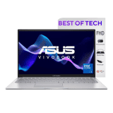 ASUS Vivobook 15 Light Weight Laptop | Intel Core 5 120U | 16 GB | 512 GB SSD | 15.6 Inch | Cool Silver | X1504VAP-NJ541WS