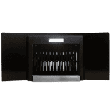 Faber Hood Ace Pro Wall Mounted Chimney | 3D | 90 cm | Black | HC PB FL BK
