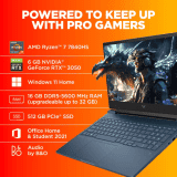 HP Victus Gaming Laptop | Ryzen 7 Octa Core 7840HS | 16 GB | 512 GB | 6 GB Graphics | NVIDIA GeForce RTX 3050 |  Performance Blue | 16-s0095AX