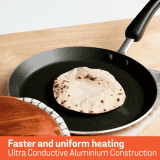 Meyer Non stick Aluminium Dosa Tawa | 24 cm | Orange