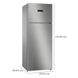 Bosch Frost Free Double Door Convertible Refrigerator | 334 L | 2 Star | Silver Grey | CTC35S02NI