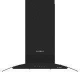 Faber HOOD FEEL ISOLA BK 90 Curved Glass Ceiling Mounted Chimney |1000 m³/hr |  Black