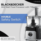 Black & Decker Juicer Mixer Grinder | 800 W | 3 Jars | Grey | BXFP8001IN