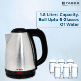 Faber Electric Kettle | Stainless Steel | 1.8 L