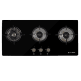 Faber Maxus Glass Automatic Hob | 3 Burners | Black | HT803 CRS BR CI AI