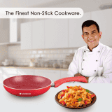 Wonderchef Granite Non Stick Fry Pan | 24 cm  | 1.8 L  | Red