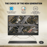 HP All-in-One Desktop PC | Intel Core i5-1235U  | 8GB | 512GB |  24 inch | Jet Black | 24-CB1907IN