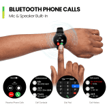 Amazfit Huami Pop 3R Metal Strap Smart Watch | Metallic Black