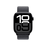 Apple Watch Series 10 | GPS | Cellular | 42 mm | Jet Black Aluminium with Ink Sport Loop | Ink Strap | MWX83HN/A