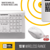Lapcare Smartoo Wireless Multimedia Combo Keyboard Mouse | 1200dpi | White & Silver