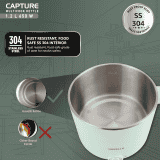 Havells Capture Multi Cook Electric Kettle | 1.2 L | 650 W | Green