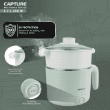 Havells Capture Multi Cook Electric Kettle | 1.2 L | 650 W | Green