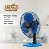 Usha Maxx Air High Speed Table Fan | 400 mm | Blue & Black