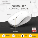 Lapcare Smartoo Wireless Multimedia Combo Keyboard Mouse | 1200dpi | White & Silver