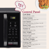 LG Convection Microwave Oven |  21 L | Stainless Steel Cavity | Auto Cook Menu | Black | MC2146BV DBKQILN