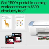 HP DeskJet Multi function Inkjet Printer |  Print | Scan | Copy | Blue Breeze | 2878