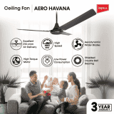 IMPEX AERO HAVANA High Speed Ceiling Fan | 1200mm | Smoke Brown