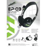 Salpido Stereo wired headset with Microphone | Black | Ep-03