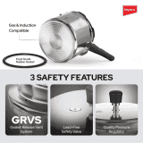 IMPEX ECO 2 Induction Bottom Pressure Cooker | 2 L | Silver