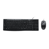 Logitech Media Set MK200 | Full-Size Wired Keyboard and High-Definition Optical Mouse Set | Black