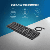 HP 100 Wired USB Desktop Keyboard | Black