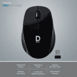 DSelect by Dell DS320 Wireless Optical Mouse | 2.4GHz | Black