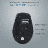DSelect by Dell DS320 Wireless Optical Mouse | 2.4GHz | Black
