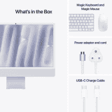 Apple iMac M4 | 16 GB Unified | 512 GB SSD | Silver | MWUV3HN/A