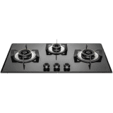 Kaff ALN 783 Glass Automatic Hob | 3 Burner | Black