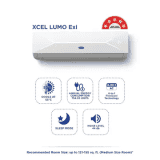 Carrier Xcel Lumo 6 in 1 Convertible 1.5 Ton Inverter Split AC | 5 Star | with Auto Cleanser | White | CAI18CL5R34F0