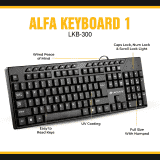 Lapcare Alfa Wired USB Keyboard 1 | Black | LKB-300