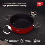 Impex ISP-2411 Aluminium Sauce Pan1 Piece | Maroon