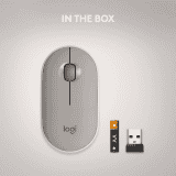 Logitech Pebble Wireless Mouse | Bluetooth | 2.4 GHz | Sand