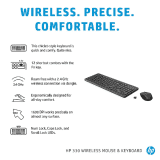 HP 330 Wireless Keyboard and Mouse Set | 2.4GHz | Black