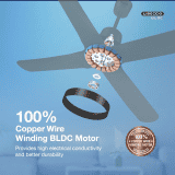 Havells Libeccio Bldc Motor Ceiling Fan | 1200mm | 5 Stars | Slate