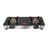 Pigeon Ayush Glasstop 2 Burner Gas Stove | Black | 14401