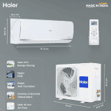 Haier Frost Self Clean Inverter Split Air Conditioner | 2 Ton | 3 Star | HS24HD AOW3BN