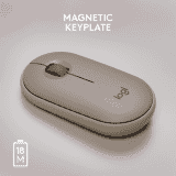 Logitech Pebble Wireless Mouse | Bluetooth | 2.4 GHz | Sand